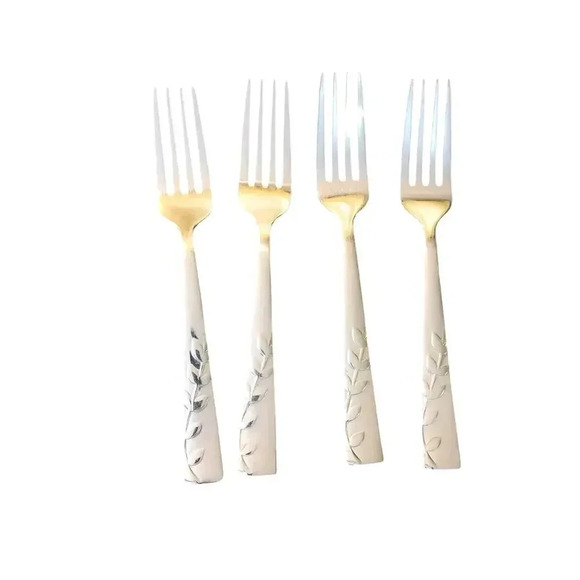 CAMBRIDGE Flatware Ivy Leave 22 Piece Fork Spoons Butter Knives Set Not Complete - Picture 4 of 8